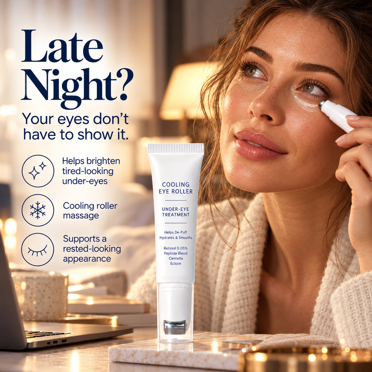 Eye serum application and texture