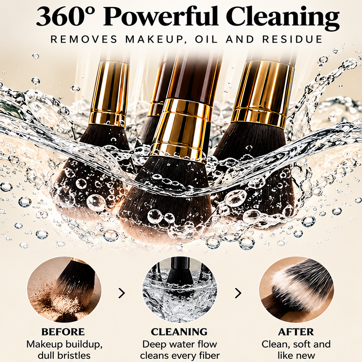 Clean Brushes. Better Makeup. Less Hassle.