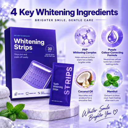 Advanced Teeth Whitening Strips – Gentle Whitening in 30 Minutes