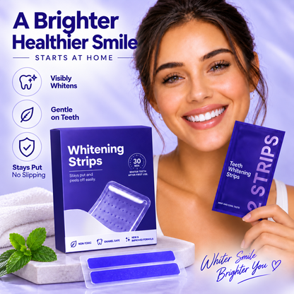 Advanced Teeth Whitening Strips – Gentle Whitening in 30 Minutes