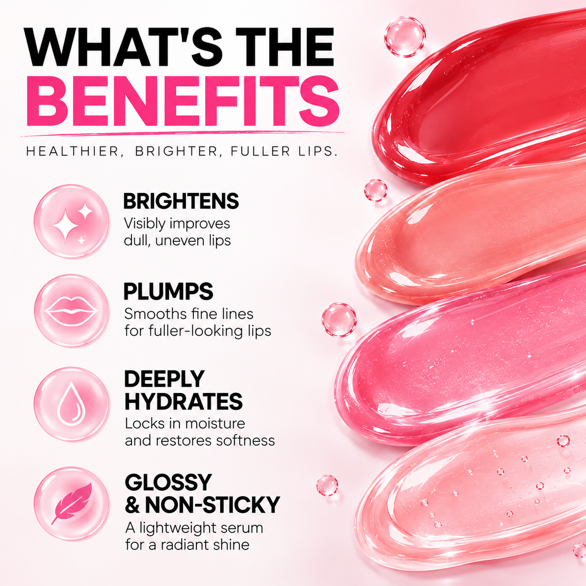 Peptide Glow Lip Serum Brighten • Plump • Smooth