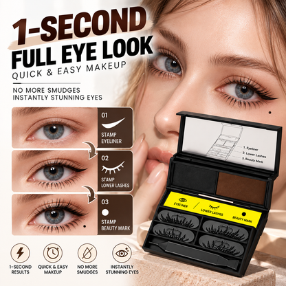 3-in-1 Eye Makeup Stamp Kit – Eyeliner, Lower Lashes & Beauty Mark