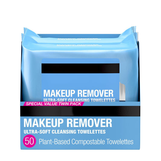 Gentle Eye Makeup Remover Wipes – 50 Ct Twin Pack